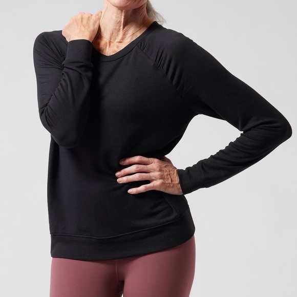 Athleta M Super Soft Nirvana Fabric Relaxed Crew Neck Mindset Pacific Sweatshirt - Picture 1 of 9